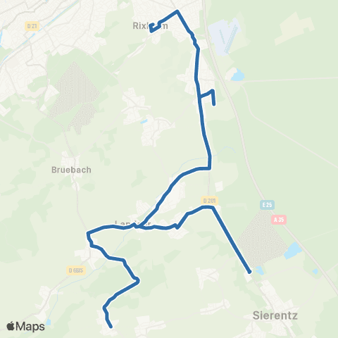 Fluo 68 Rantzwiller / Rixheim map