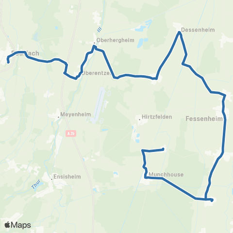 Fluo 68 Rouffach / Guebwiller / Munchhouse map