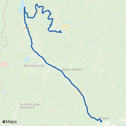 Fluo 68 Thann / Markstein map
