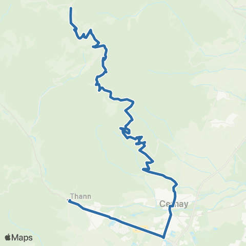 Fluo 68 Thann / Grand Ballon map