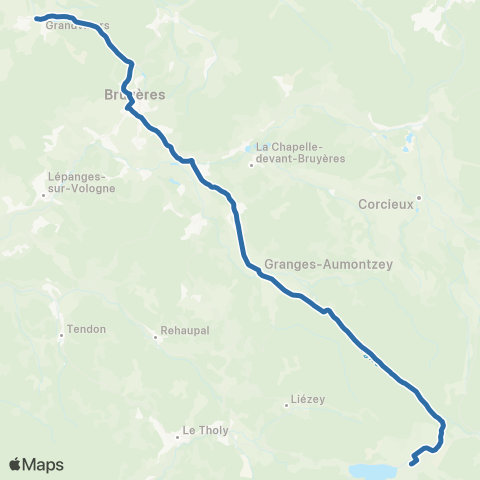 Vosges 88 28 - Gérardmer / Bruyères map