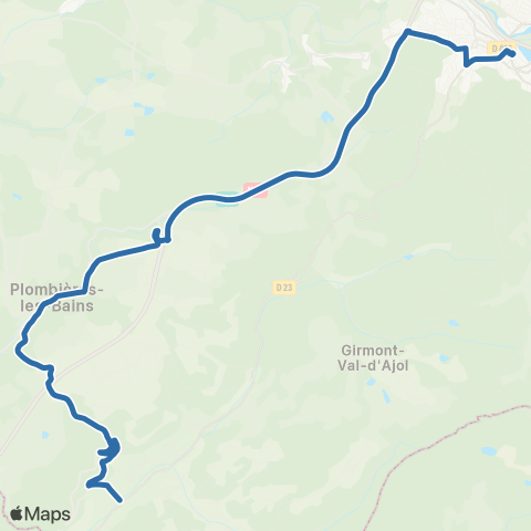 Vosges 88 Le Val d'Ajol / Remiremont map