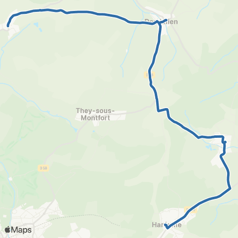 Fluo 88 Parey-SS-Montfort / Hareville map