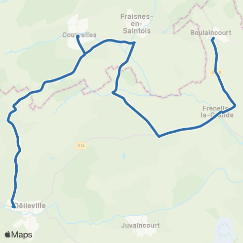 Fluo 88 Boulaincourt / Oelleville map