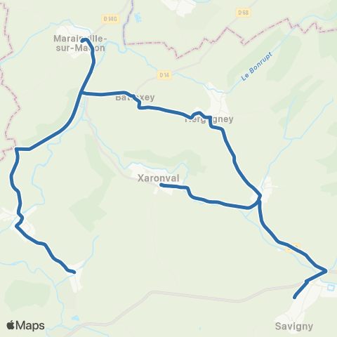 Fluo 88 Vomecourt-sur-Madon / Savigny map