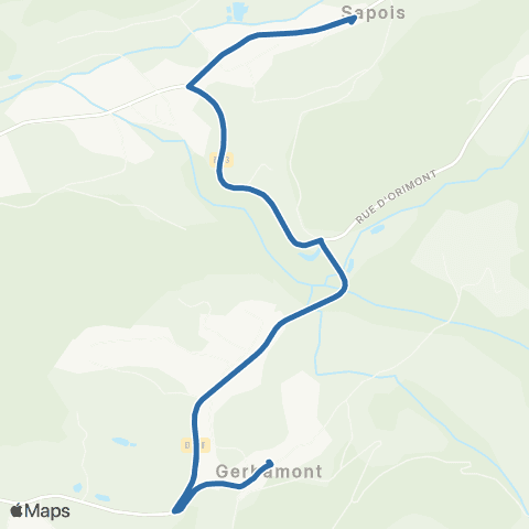 Fluo 88 Gerbamont / Sapois map