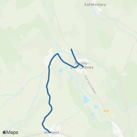 Fluo 88 Roville-aux-Chênes / Romont map