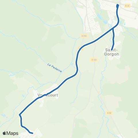 Fluo 88 St-Gorgon / Vomecourt map