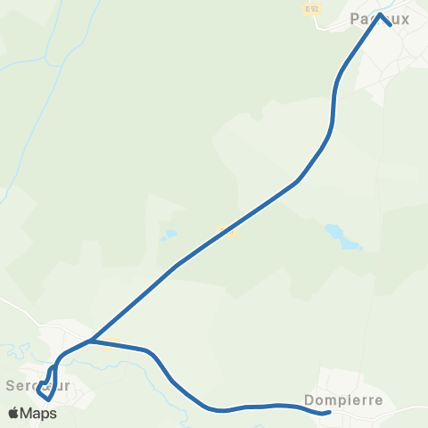 Fluo 88 Dompierre / Padoux map
