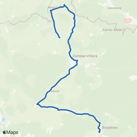 Fluo 88 Clezentaine / Bruyères map