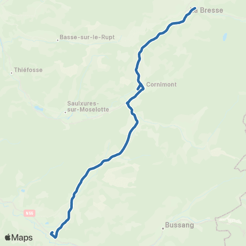 Fluo 88 La Bresse / le Thillot map