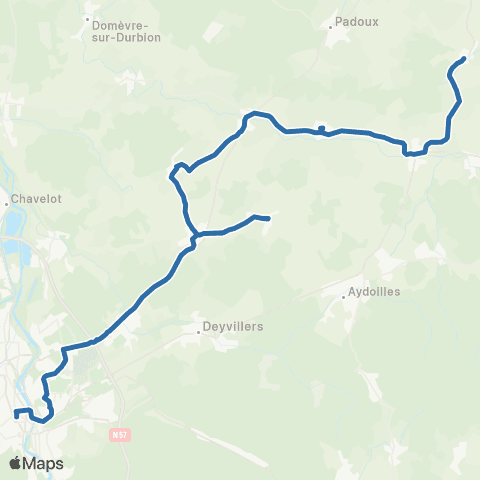 Fluo 88 Dompierre / Épinal map