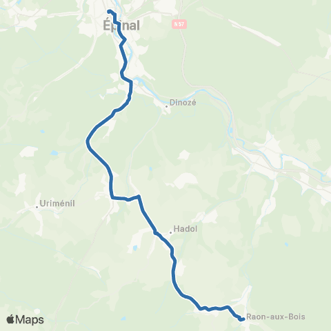Fluo 88 Raon-aux-Bois / Épinal map
