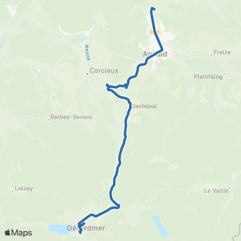 Fluo 88 St-Leonard / Gérardmer map