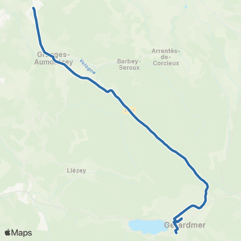 Fluo 88 Granges-Aumontzey / Gérardmer map