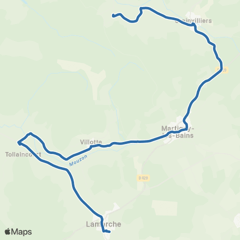 Fluo 88 La Vacheresse-et-la-Rouillie / Lamarche map