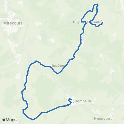 Fluo 88 Gugney-aux-Aulx / Dompaire map