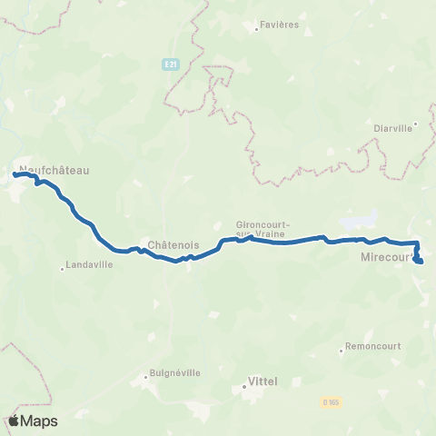 Fluo 88 Neufchâteau / Mirecourt map