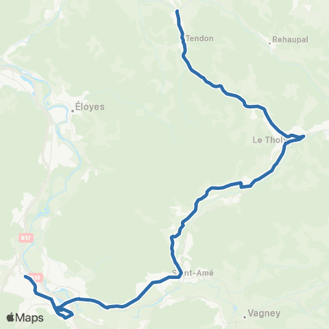 Fluo 88 Tendon / Remiremont map