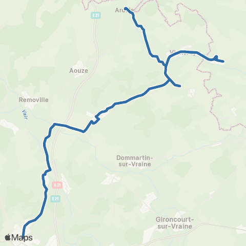 Fluo 88 Aroffe / Chatenois map