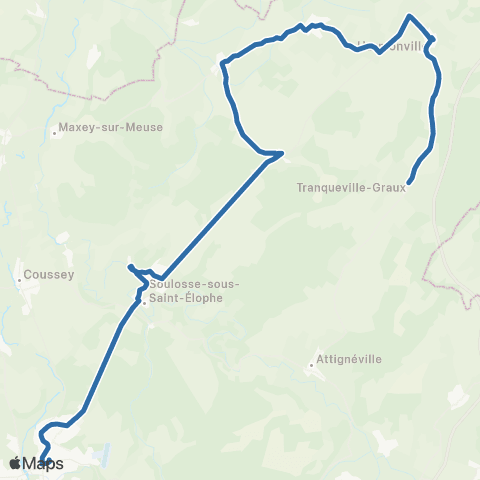 Fluo 88 Tranqueville-Graux / Neufchâteau map
