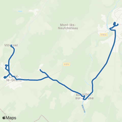 Fluo 88 Villouxel / Neufchâteau map
