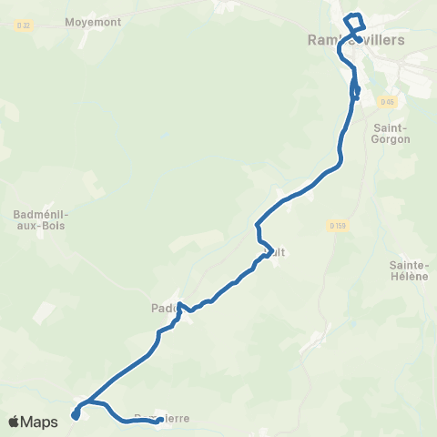 Fluo 88 Dompierre / Rambervillers map