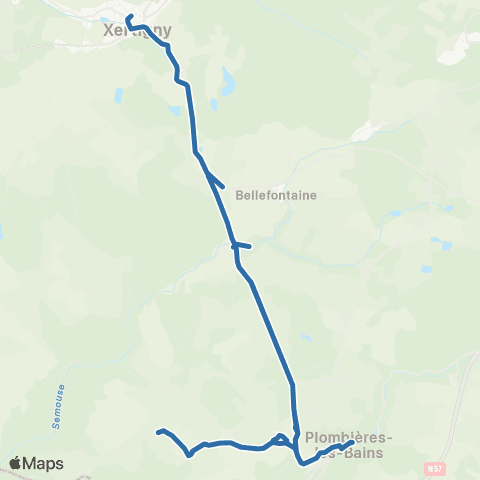 Fluo 88 Plombières-les-Bains / Xertigny map