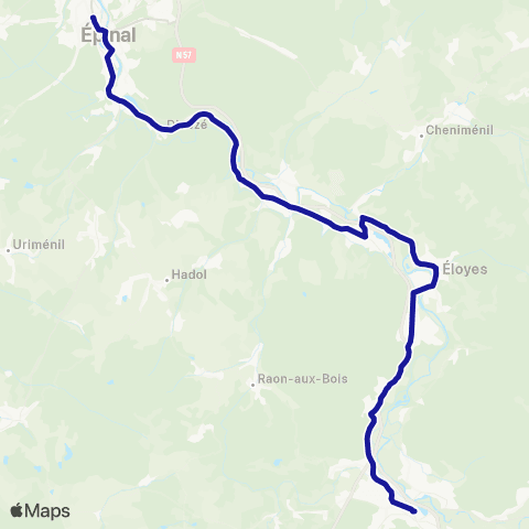 Fluo 88 - Scolaires 11 - Épinal / Remiremont map