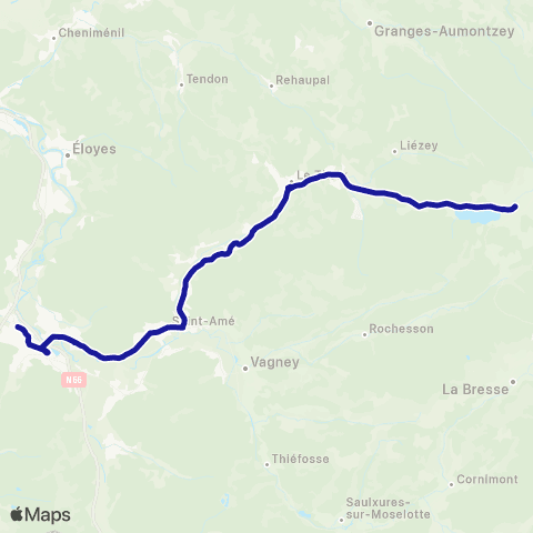 Fluo 88 - Scolaires 12 - Remiremont / Gérardmer map