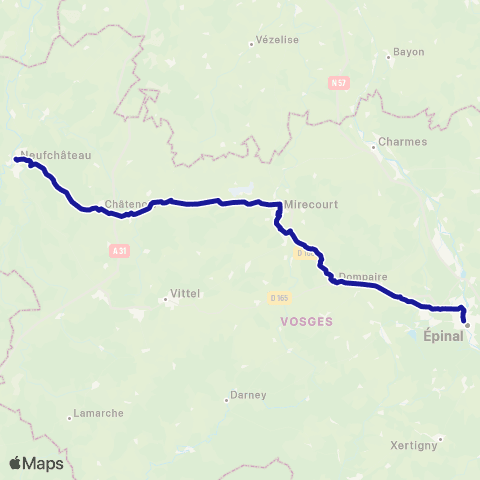 Fluo 88 - Scolaires 10 - Neufchâteau / Mirecourt / Épinal map