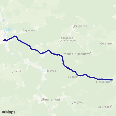 Fluo 88 - Scolaires 29 - Épinal / Gérardmer map