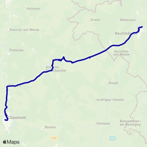 Fluo 88 - Scolaires 42 - Neufchâteau / Chaumont map
