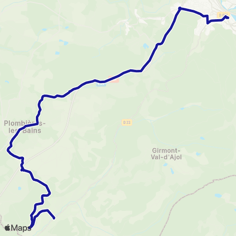 Fluo 88 - Scolaires 6 - le Val-d-Ajol / Remiremont map