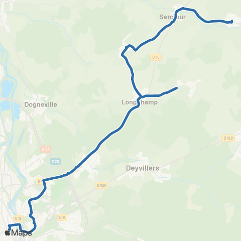 Fluo 88 - Scolaires Dompierre / Épinal map