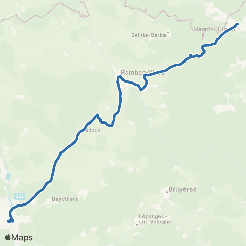 Fluo 88 - Scolaires Raon-l-Étape / Épinal map