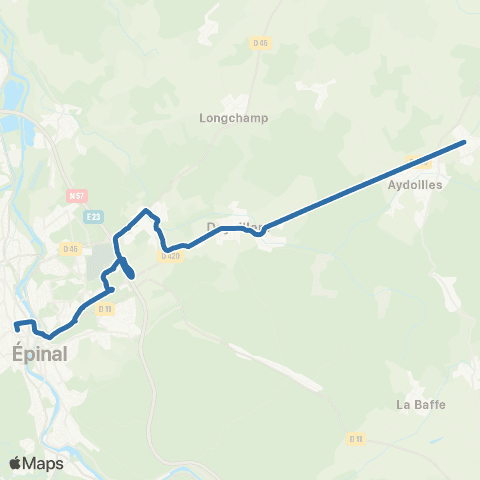 Fluo 88 - Scolaires Aydoilles / Épinal map