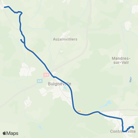 Fluo 88 - Scolaires Aulnois / Contrexéville map