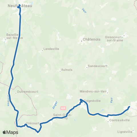 Fluo 88 - Scolaires Bulgnéville / Neufchâteau map