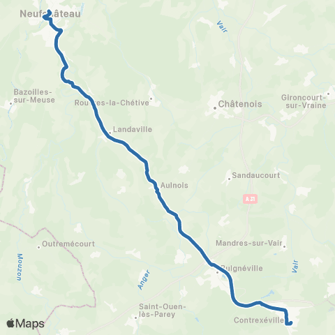 Fluo 88 - Scolaires Neufchâteau / Contrexéville map