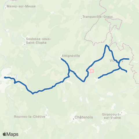 Fluo 88 - Scolaires Rainville / Neufchâteau map