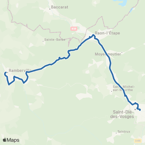 Fluo 88 - Scolaires Rambervillers / Raon-l-Étape map