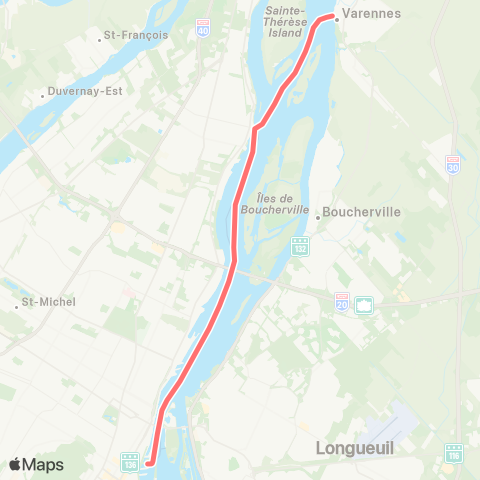 ARTM Vieux-Port - Pointe-aux-Trembles - Varennes map