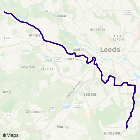 First Leeds  map