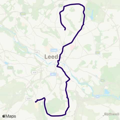 First Leeds Roundhay Park - White Rose Centre map