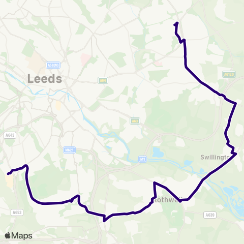 First Leeds  map