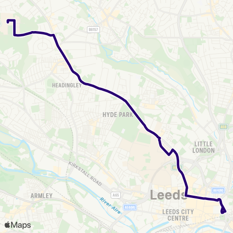 First Leeds  map