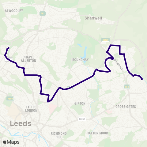 First Leeds  map
