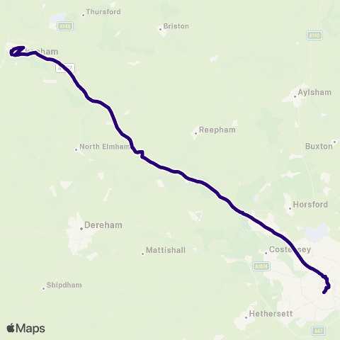 First Norfolk & Suffolk Oak Street - St Stephens Street map