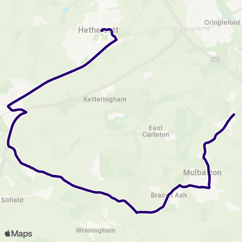 First Norfolk & Suffolk Lark Rise - Academy Back Car Park map